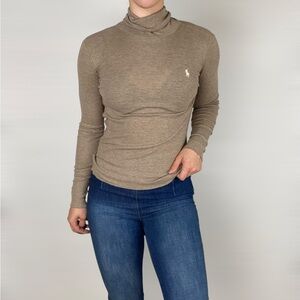 POLO RALPH LAUREN Turtleneck Embroidered Classic Pullover Long Sleeve‎ Cotton